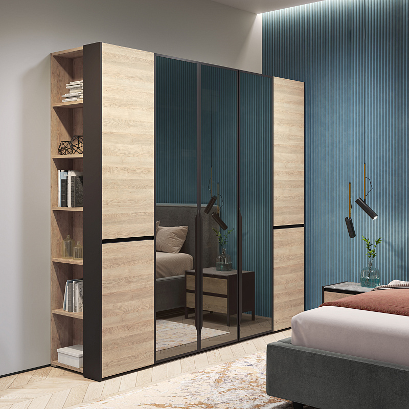 Однодверный шкаф со стеклянным фасадом Bruno BC1302.1