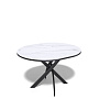 Стол обеденный Kenner R1000 Черный / Мрамор белый