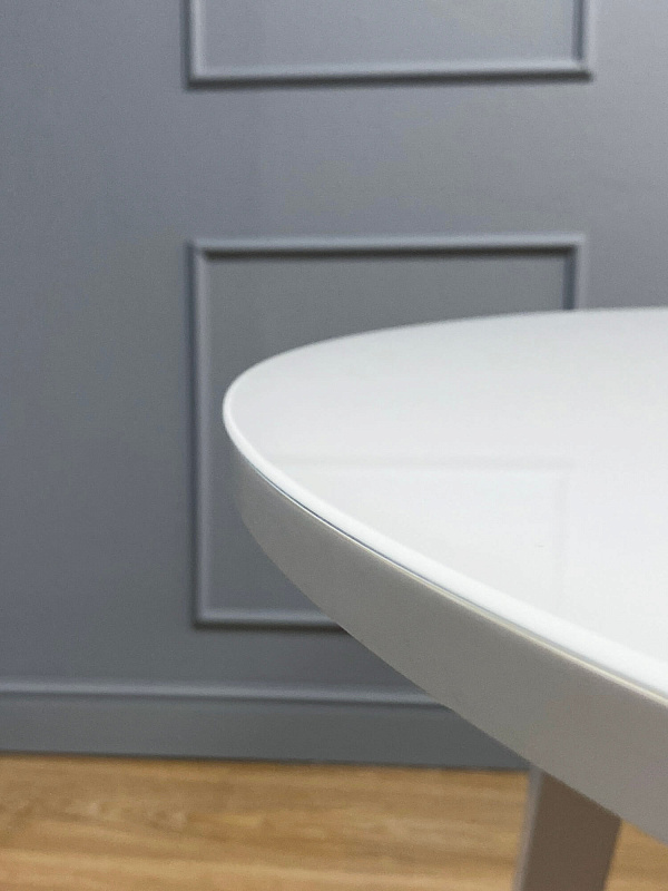 Стол обеденный Kenner 1300M Белый / Стекло белый глянец