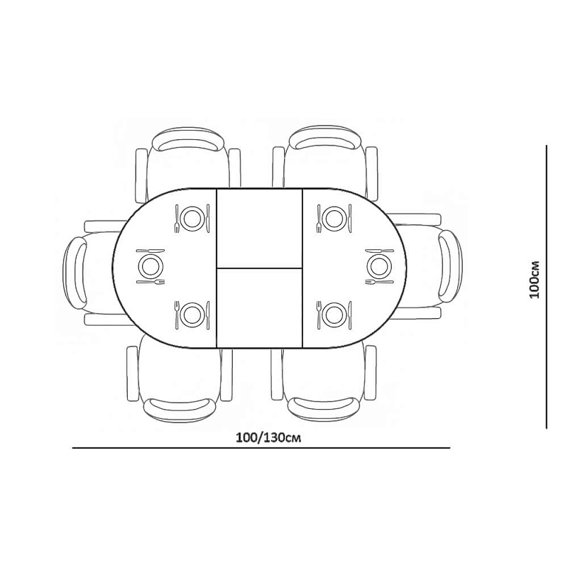 Стол обеденный KENNER 1000M Белый / Стекло белый сатин