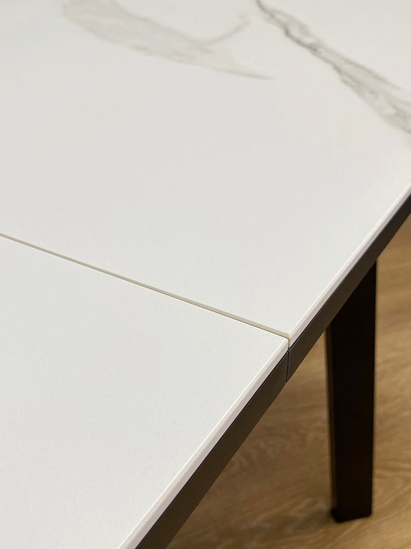 Стол обеденный Kenner AA1200 Черный / Мрамор белый