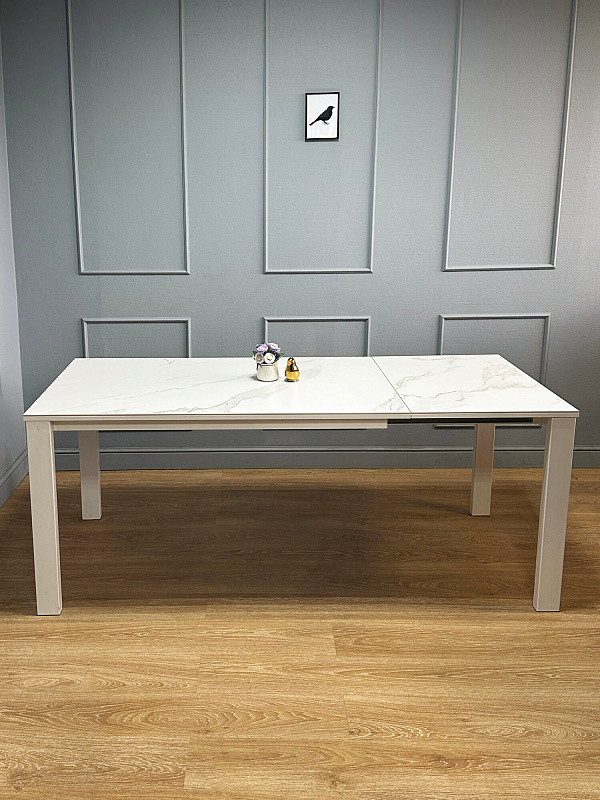 Стол обеденный Kenner BL1300 Белый / Мрамор белый