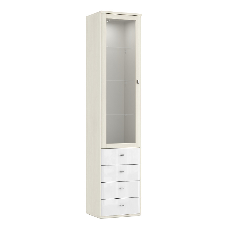 Шкаф-витрина со стеклянными полками Elegante LE5371.2