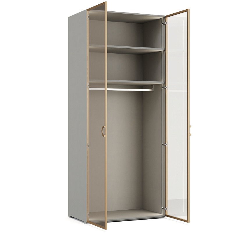 Шкаф двухдверный со стеклянным фасадом Tiara RT321.1