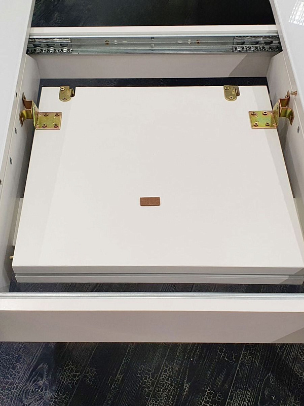 Стол обеденный KENNER K1250 Белый / Стекло белый глянец