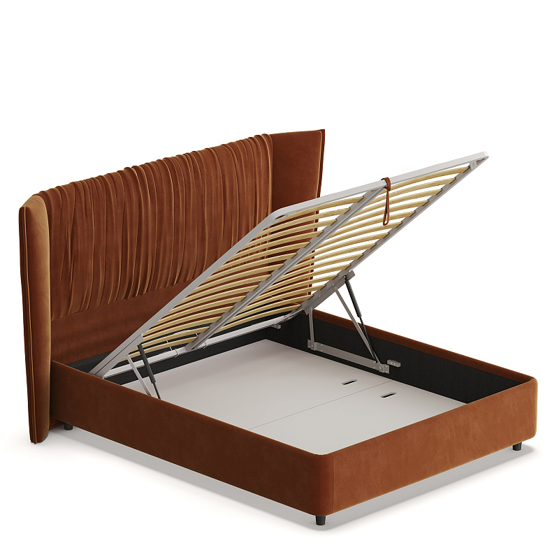 Двуспальная кровать с подъемным механизмом Plisse NK183.22