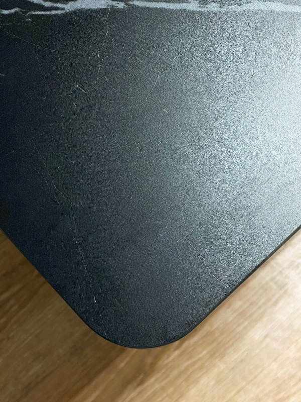 Стол обеденный Kenner DC1300 Черный / Мрамор черный