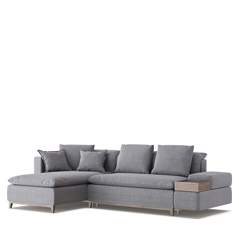 Угловой диван Lanz ММ105.8 с оттоманкой и механизмом Еврокнижка