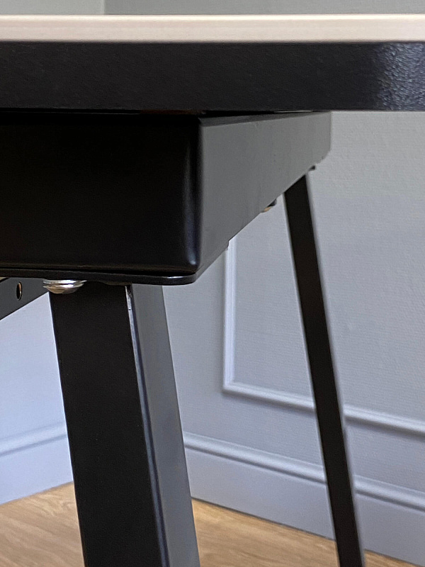 Стол обеденный Kenner AZ1200 Черный / Мрамор белый