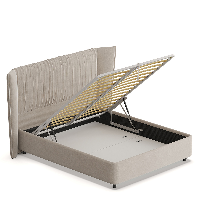 Двуспальная кровать с подъемным механизмом Plisse NK183.3