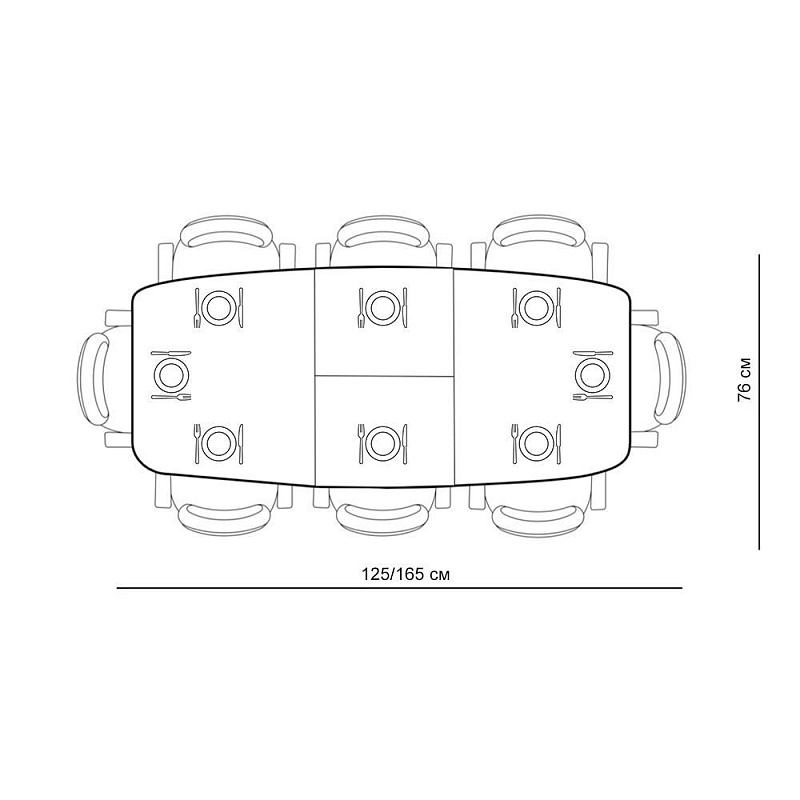 Стол обеденный KENNER K1250 Белый / Стекло белый глянец