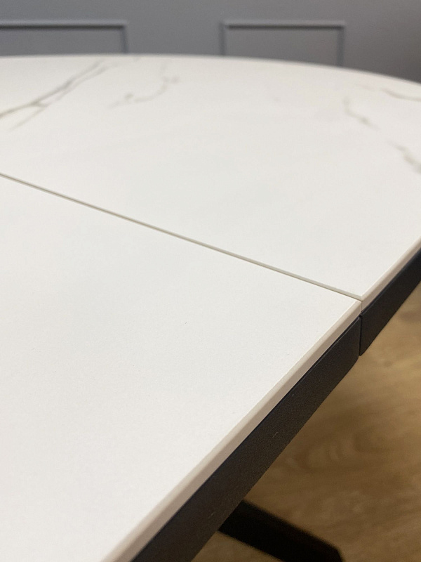 Стол обеденный KENNER DO1300 Черный / Мрамор белый