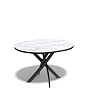 Стол обеденный Kenner R1100s Черный / Мрамор белый глянец
