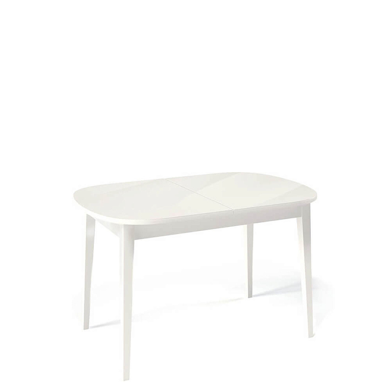 Стол обеденный Kenner 1300M Белый / Стекло белый глянец