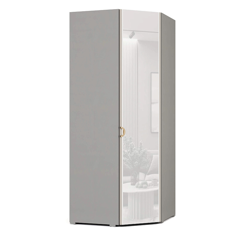 Шкаф угловой с зеркалом Тиара / Tiara RT135.2.F