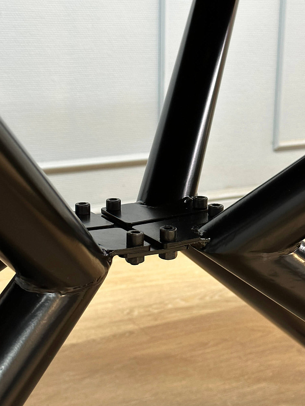 Стол обеденный Kenner DC1300 Черный / Мрамор черный