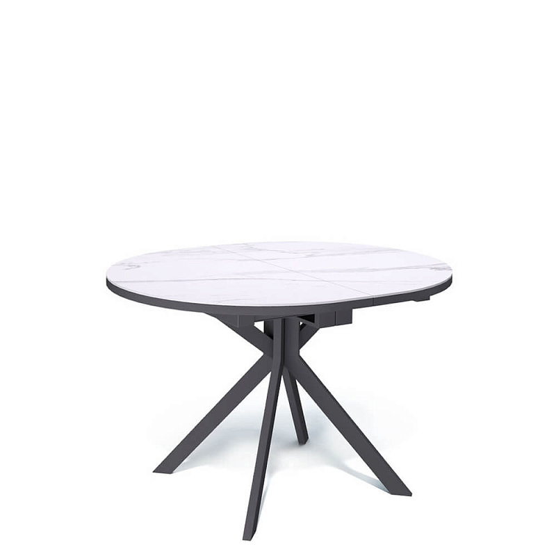 Стол обеденный Kenner DO1100 Черный / Мрамор белый