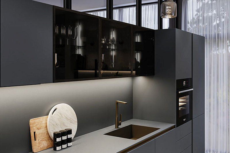 Фото Серая кухня в интерьере: идеи дизайна, сочетания цветов и примеры