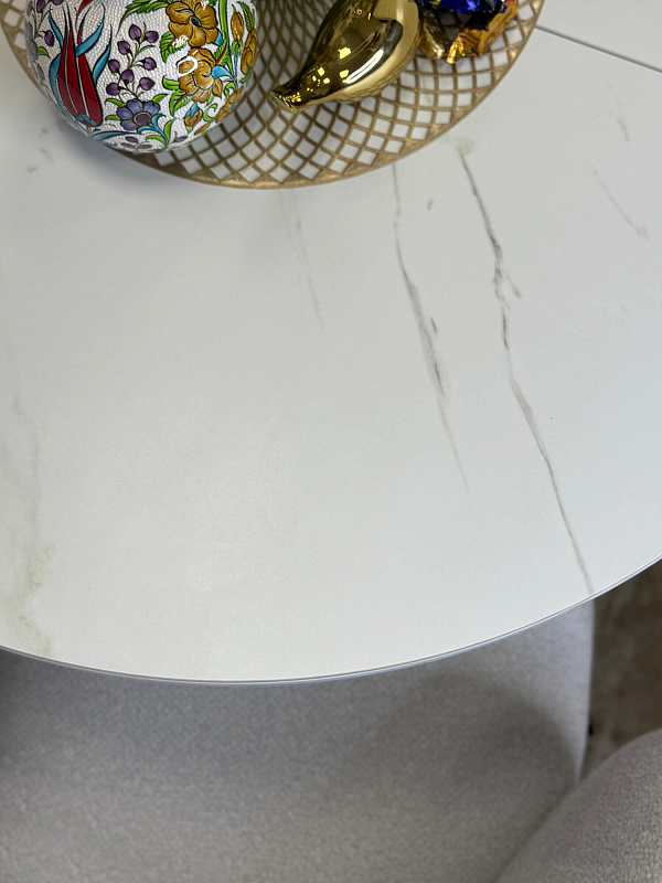 Стол обеденный Kenner R1000 Белый / Мрамор белый