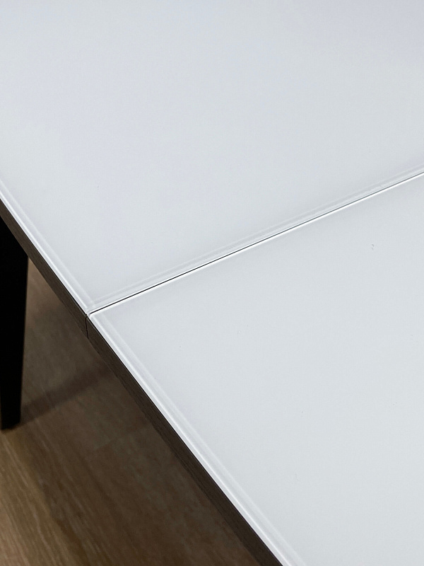 Стол обеденный Kenner 1200M Венге / Стекло белый глянец