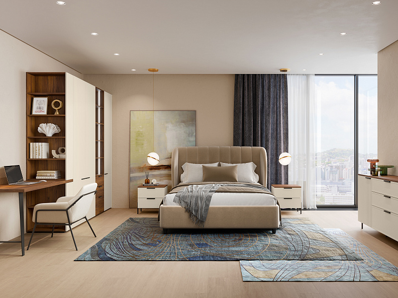 Двуспальная кровать с подъемным механизмом Napoli NK244.22