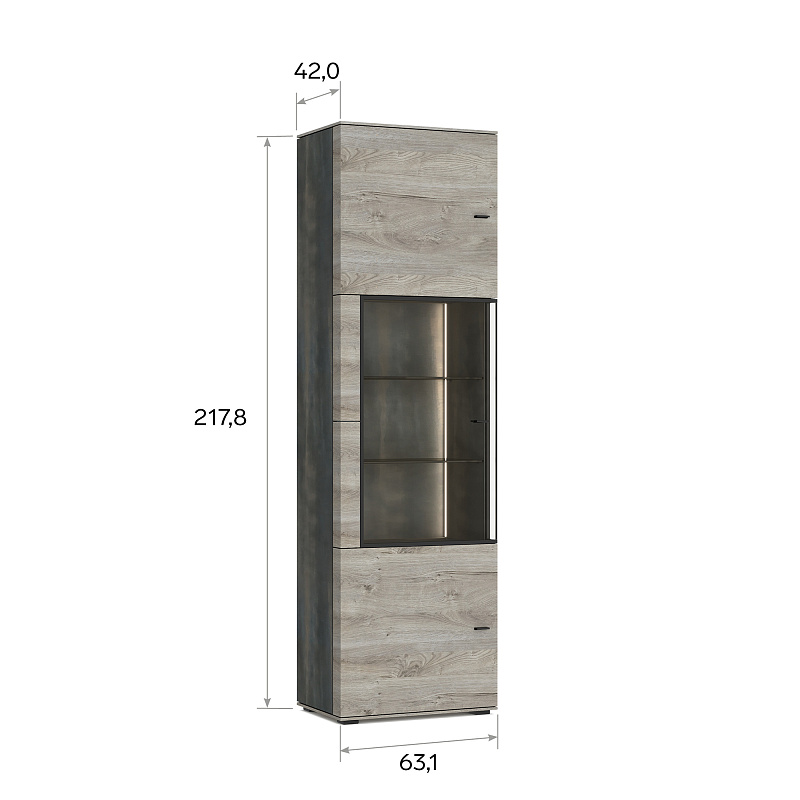 Шкаф-витрина Boston BS016.2