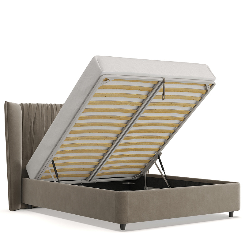 Двуспальная кровать с подъемным механизмом Plisse NK184.4