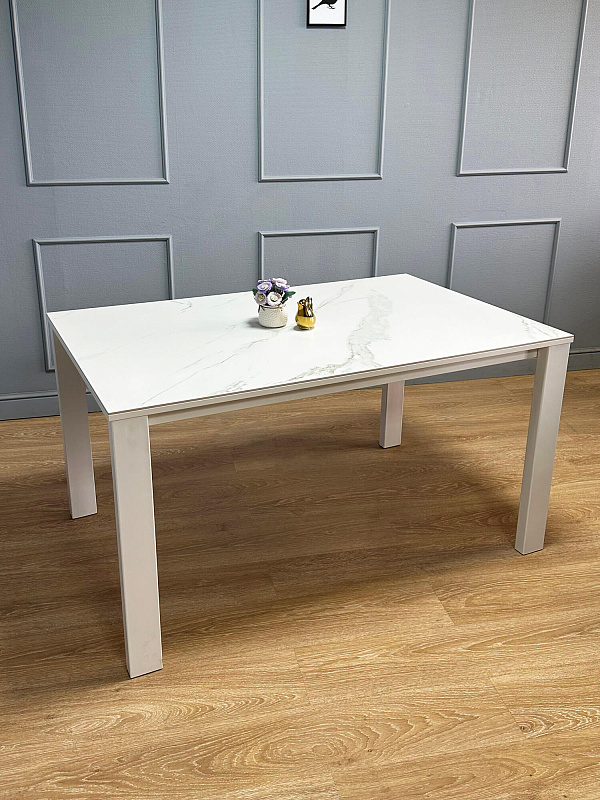 Стол обеденный Kenner BL1300 Белый / Мрамор белый