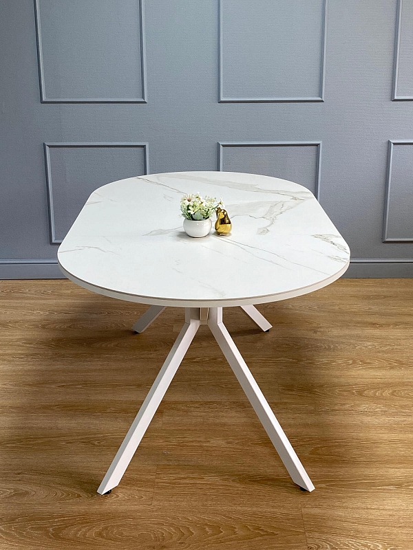 Стол обеденный Kenner DO1100 Белый / Мрамор белый