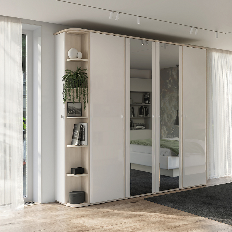 Двухдверный шкаф с зеркалом Elegante LE5381.5