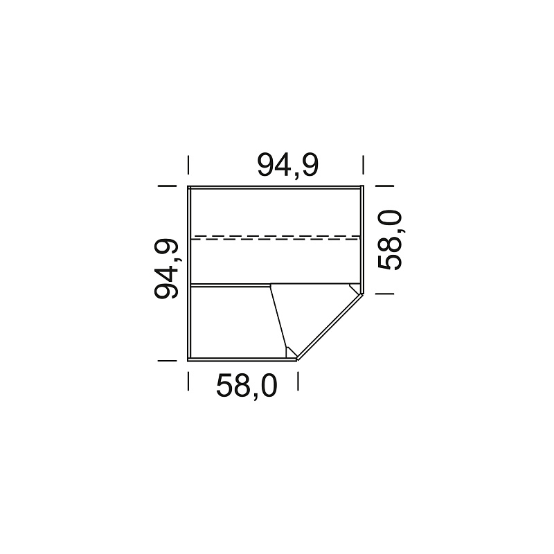 Шкаф угловой Monako MN132.1