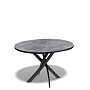 Стол обеденный Kenner R1100s Черный / Мрамор серый глянец