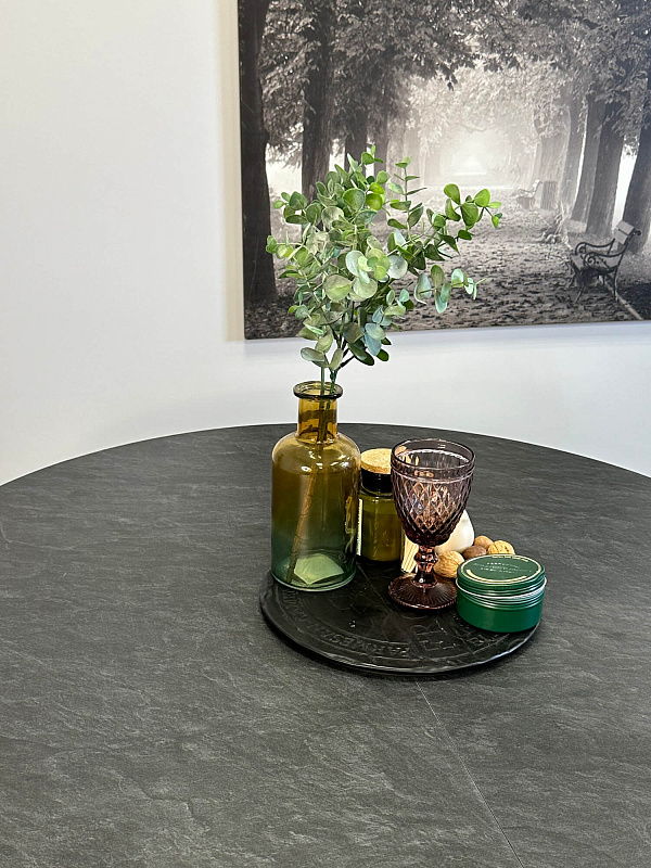 Стол обеденный Kenner DR1100 Черный / Сланец черный