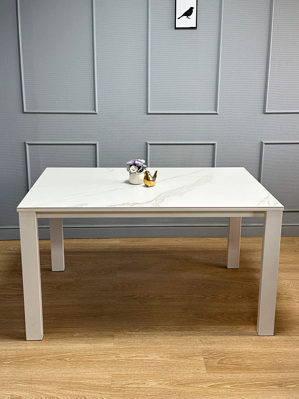 Стол обеденный Kenner BL1300 Белый / Мрамор белый