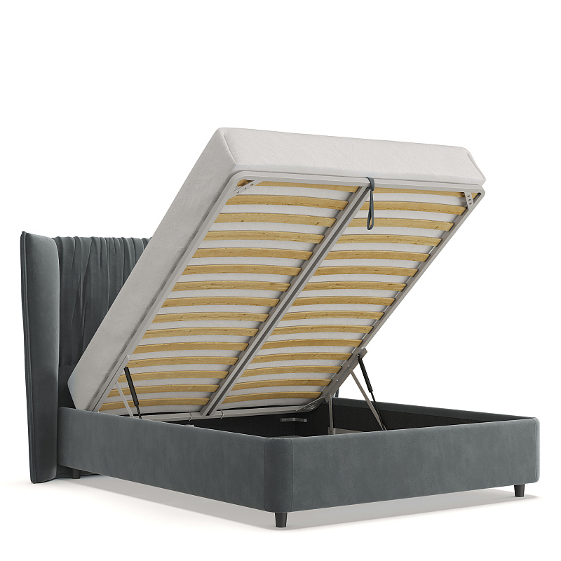 Двуспальная кровать с подъемным механизмом Plisse NK183.15