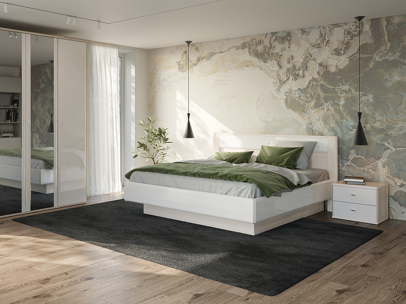 Двуспальная кровать с подъемным механизмом Elegante LE5772.2