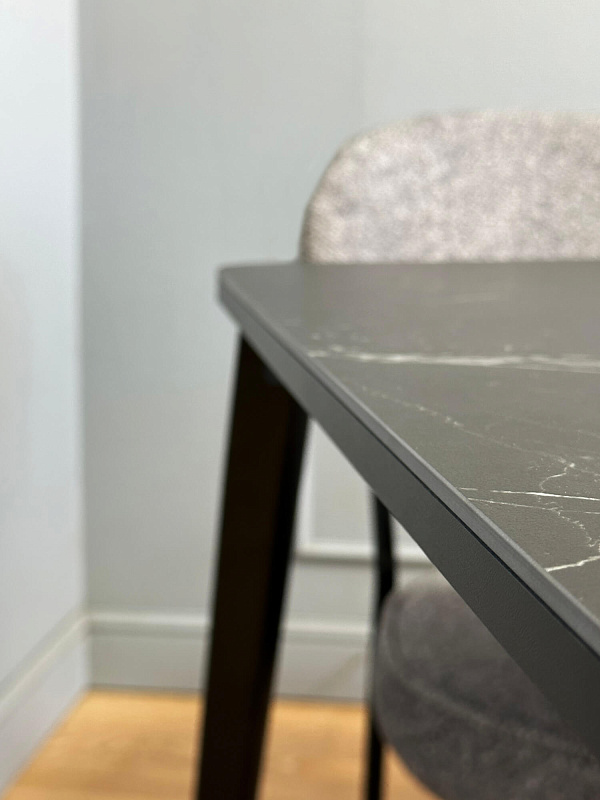 Стол обеденный Kenner KS1200 Черный / Мрамор черный