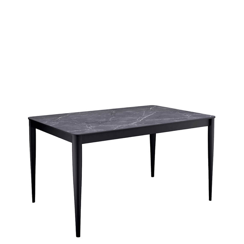 Стол обеденный Kenner KS1400 Черный / Мрамор черный