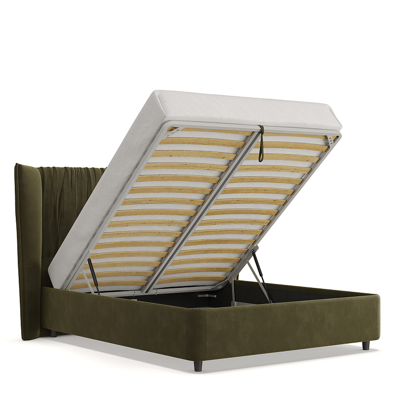 Двуспальная кровать с подъемным механизмом Plisse NK183.24