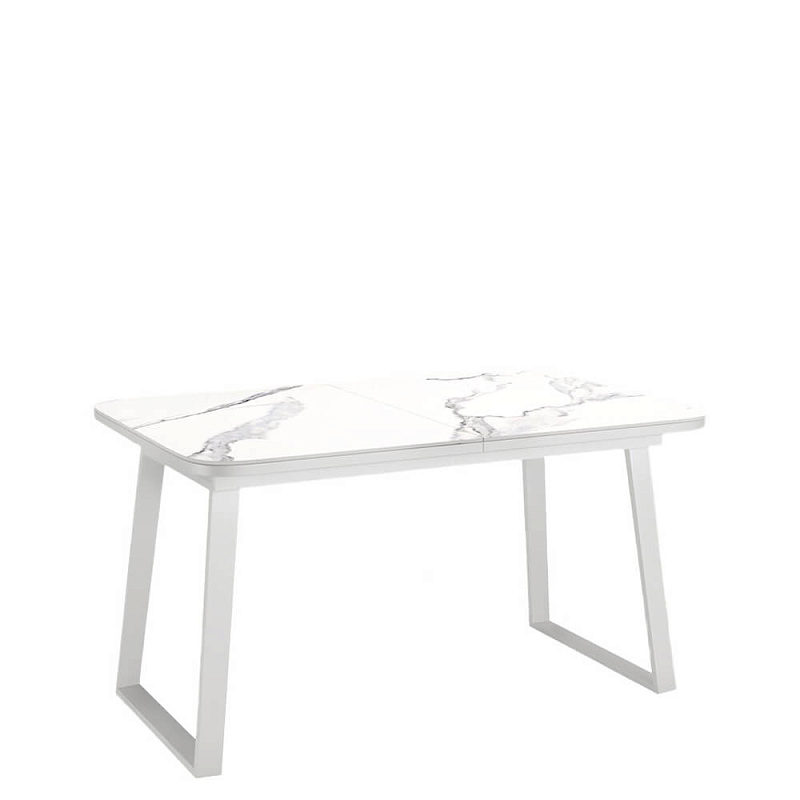 Стол обеденный Kenner AZ1200 Белый / Мрамор белый