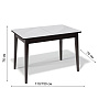 Стол обеденный KENNER 1100M Венге / Стекло белое