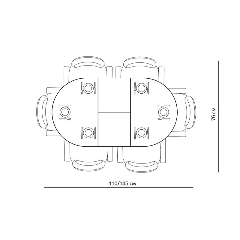 Стол обеденный KENNER R1100 Хром / Стекло белый глянец