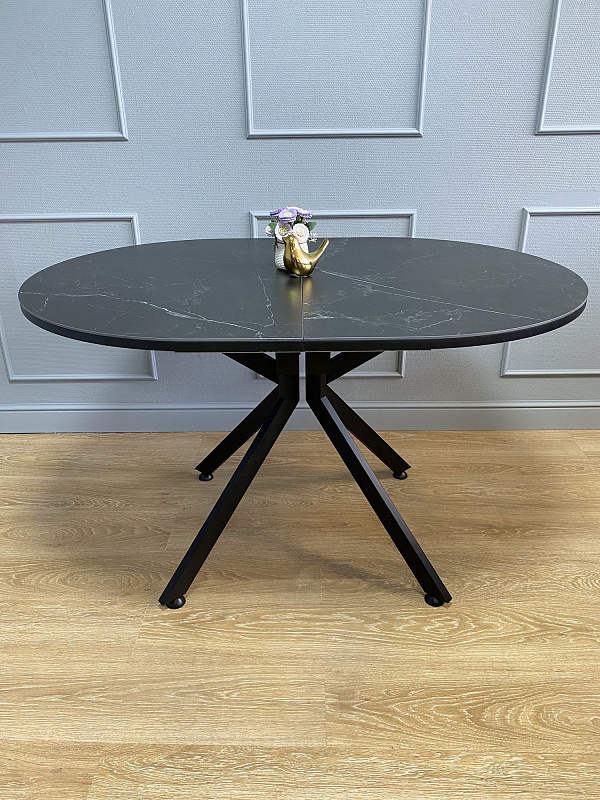 Стол обеденный KENNER DO1300 Черный / Мрамор черный