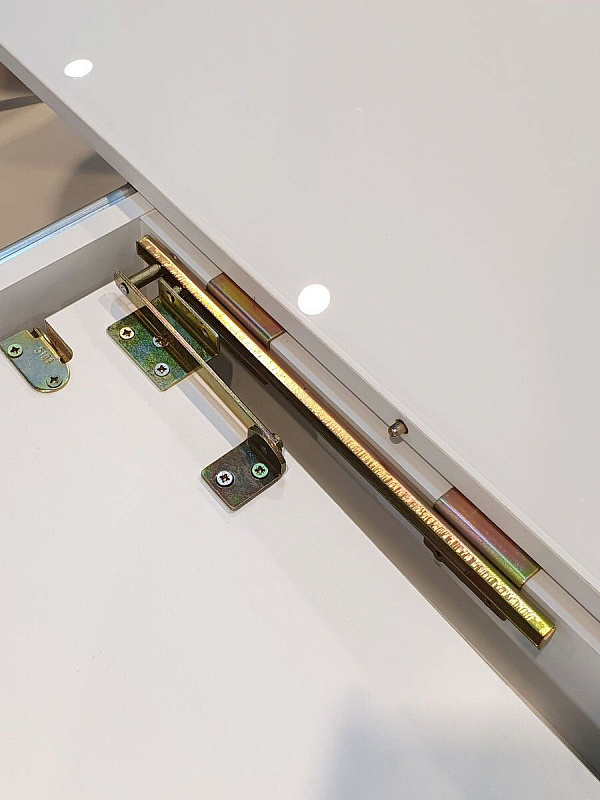 Стол обеденный KENNER R1100 Хром / Стекло белый глянец