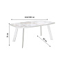 Стол обеденный Kenner SL1600 Белый / Мрамор белый глянец